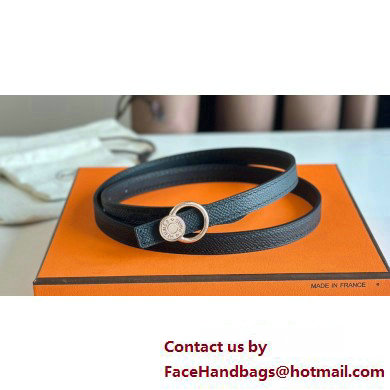 Hermes mini laquee belt buckle & Reversible leather strap 13 mm 22 2023
